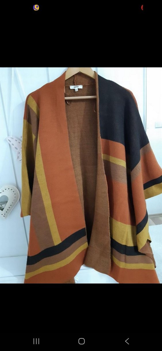 Kadın Bohem Tarzı Kahverengi Drapeli Şal - Görsel 4