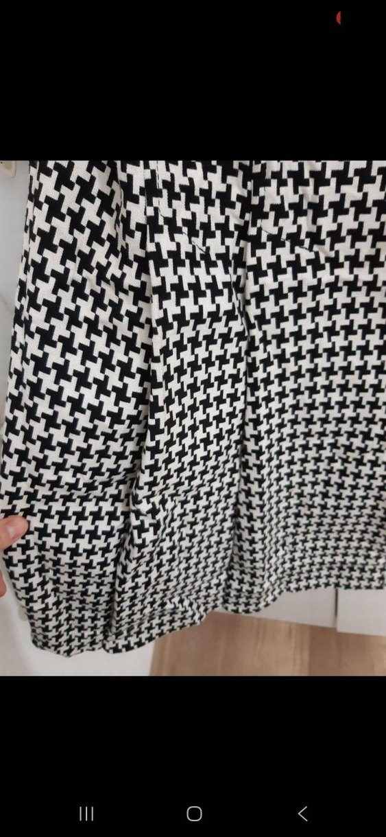 Uzun Ekose Kadın Klasik Şıklık Kaban - Görsel 3