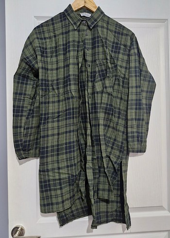 Kadın Haki Desenli Düğmeli Gömlek - Görsel 2