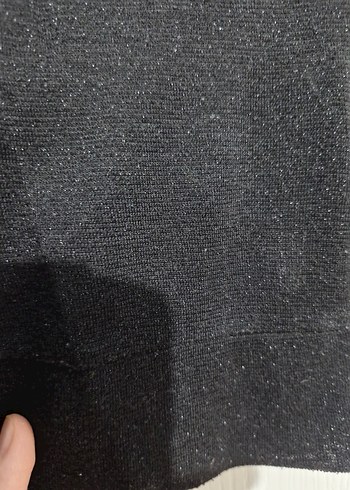 Düğmeli Gri V Yaka Kadın Hırka - Görsel 2