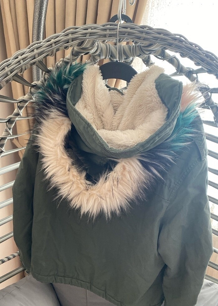 Kürklü mont - Görsel 5