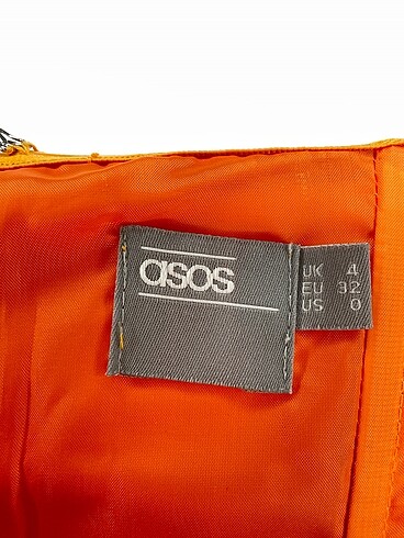 32 Beden turuncu Renk Asos Kısa Elbise %70 İndirimli.