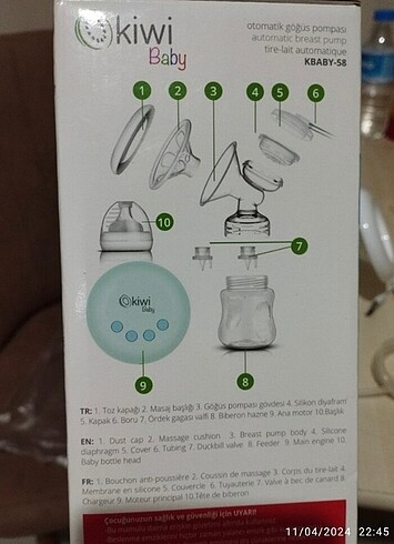 Kiwi bayb gögüs pompası - Görsel 3