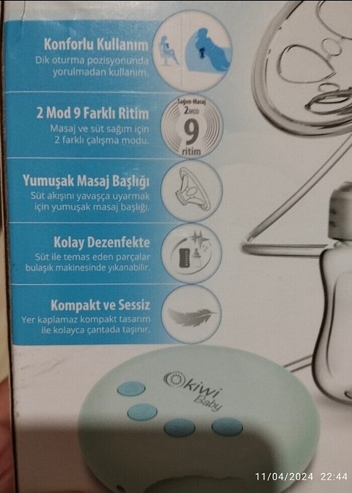 Kiwi bayb gögüs pompası - Görsel 2