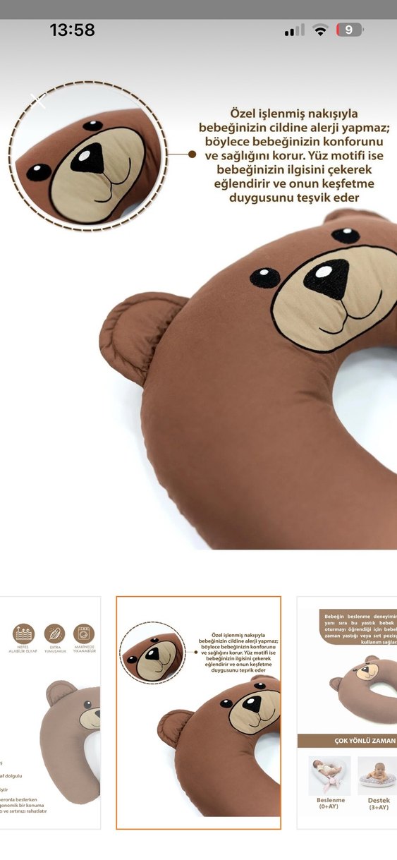 Bebek Emzirme ve Hamilelik Yastığı - Görsel 3
