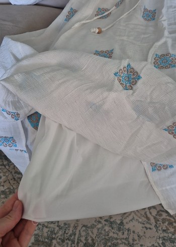 Nakışlı Uzun Bohem Elbise - Görsel 5