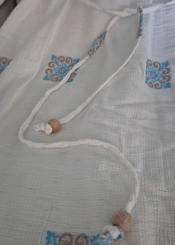 Nakışlı Uzun Bohem Elbise - Görsel 7