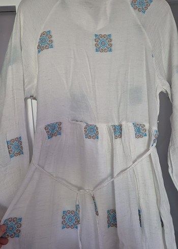 Nakışlı Uzun Bohem Elbise - Görsel 3