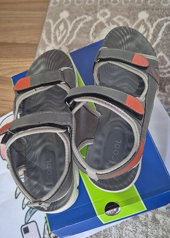 Gri Tokalı Erkek Çocuk Sandalet - Görsel 4