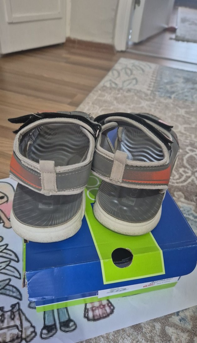 Gri Tokalı Erkek Çocuk Sandalet - Görsel 3