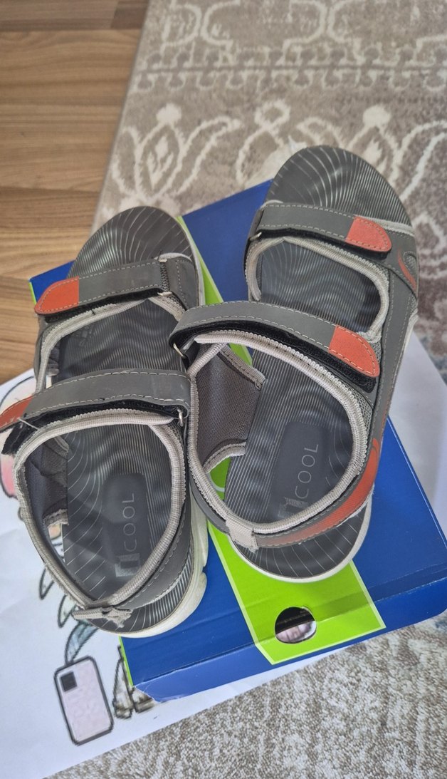 Gri Tokalı Erkek Çocuk Sandalet - Görsel 4