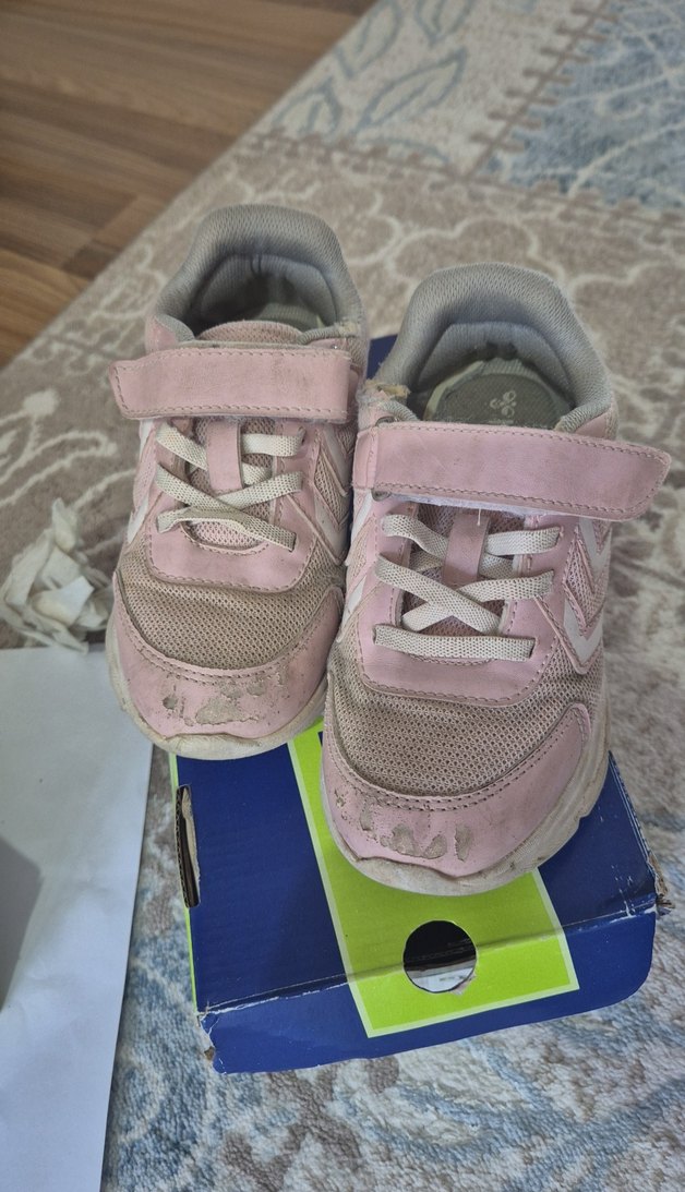 Kız Çocuk Pembe Cırt Cırtlı Spor Ayakkabı - Görsel 4