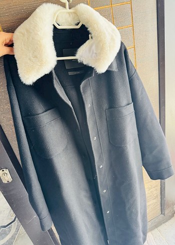 Massimo Dutti Orijinal Kurklu Yun Karisimli Kase Kaban
