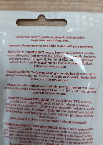 Diger Gözenek Sıkılaştırıcı Yüz Maskesi - Görsel 4