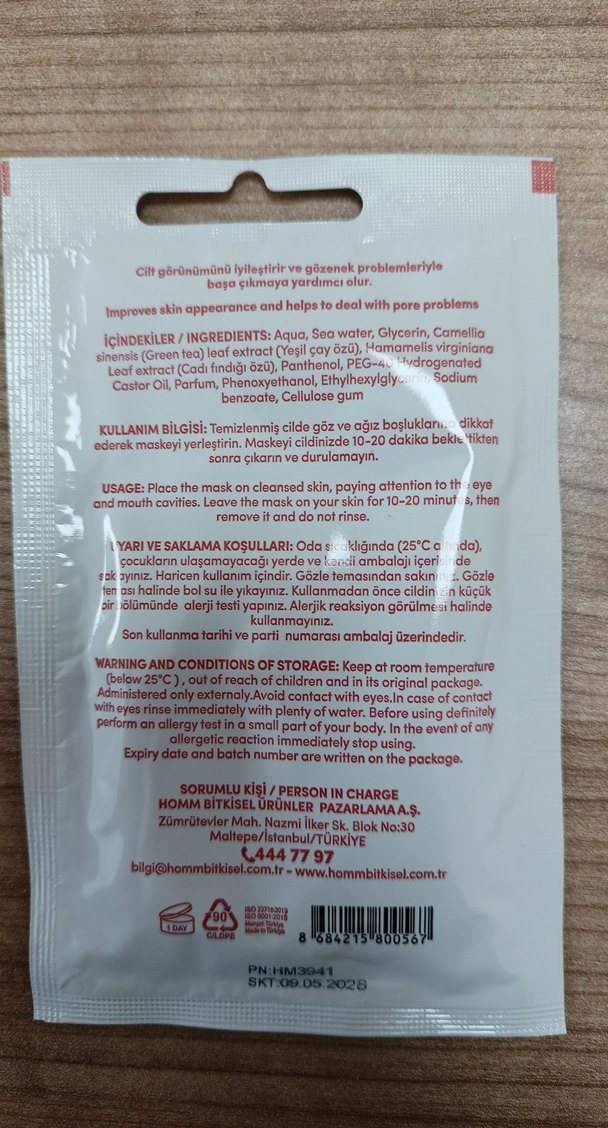 Diger Gözenek Sıkılaştırıcı Yüz Maskesi - Görsel 3