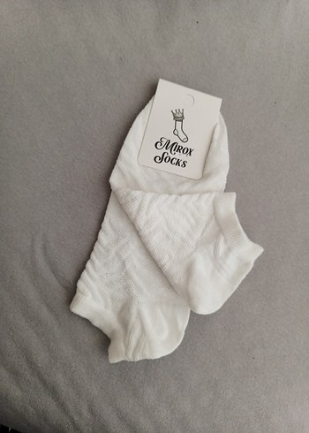 37 Beden kadın Beyaz Mini Çorap