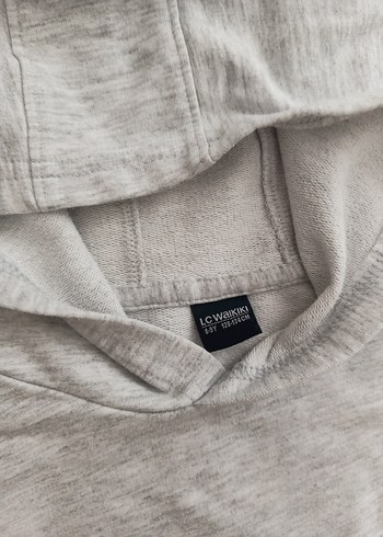 LC Waikiki Gri Kapüşonlu Erkek Çocuk Sweatshirt