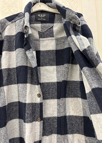 Gri Kareli Uzun Kollu erkek  Gömlek - Görsel 2