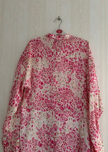 Pembe Bağlamalı Uzun Bohem Elbise - Görsel 6