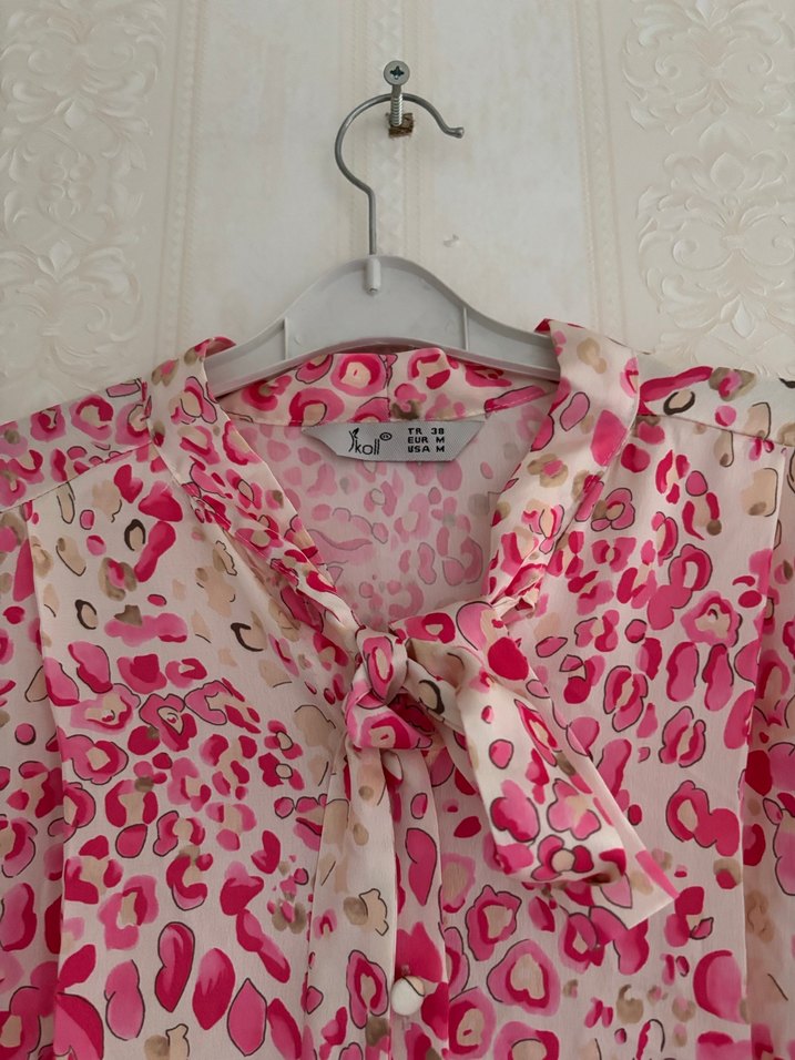 Pembe Bağlamalı Uzun Bohem Elbise - Görsel 2