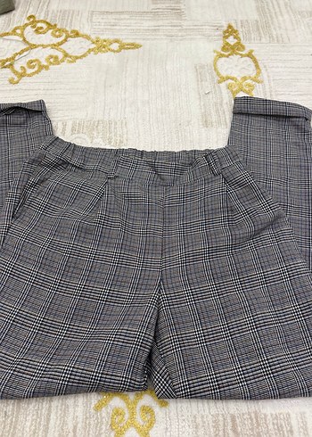 Gri Ekose Desenli pantolon - Görsel 3