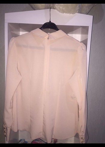 Bej Kadın Midi Kolay Yakalı Gömlek - Görsel 3