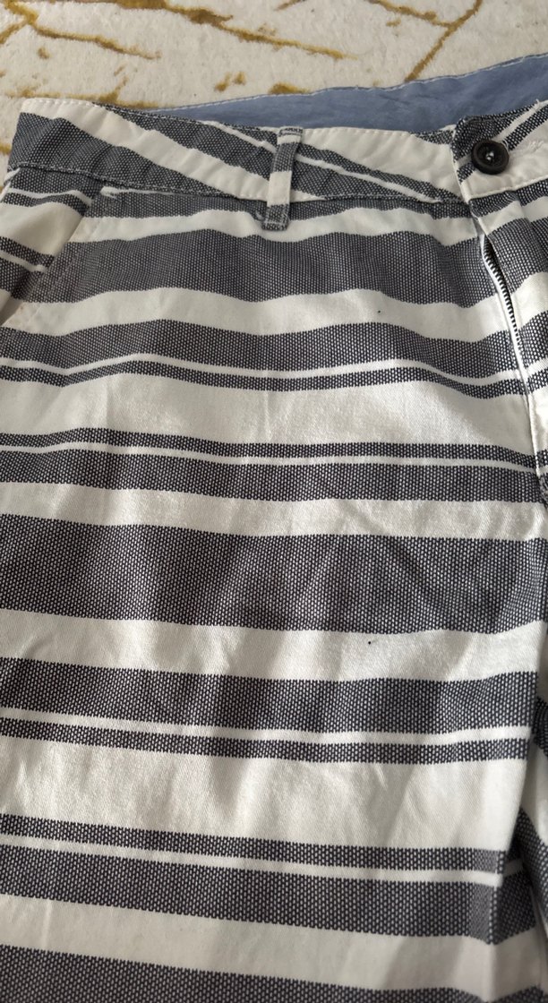 Gri Çizgili Erkek Şort - Görsel 2