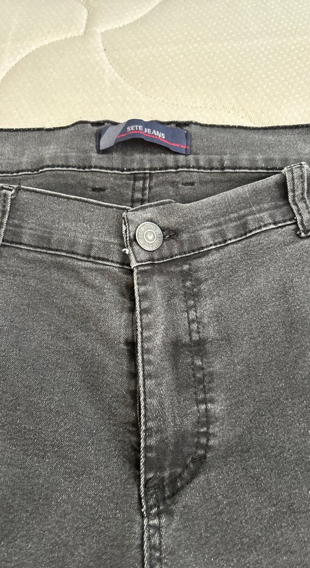 Gri Loose Fit Denim Kemerli Erkek Şort - Görsel 4