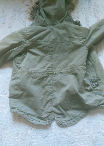 Erkek Çocuk Gri Kamuflaj Desenli Kürklü Mont - Görsel 3