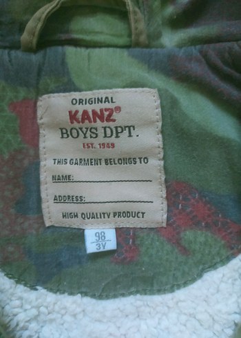 Erkek Çocuk Gri Kamuflaj Desenli Kürklü Mont - Görsel 5