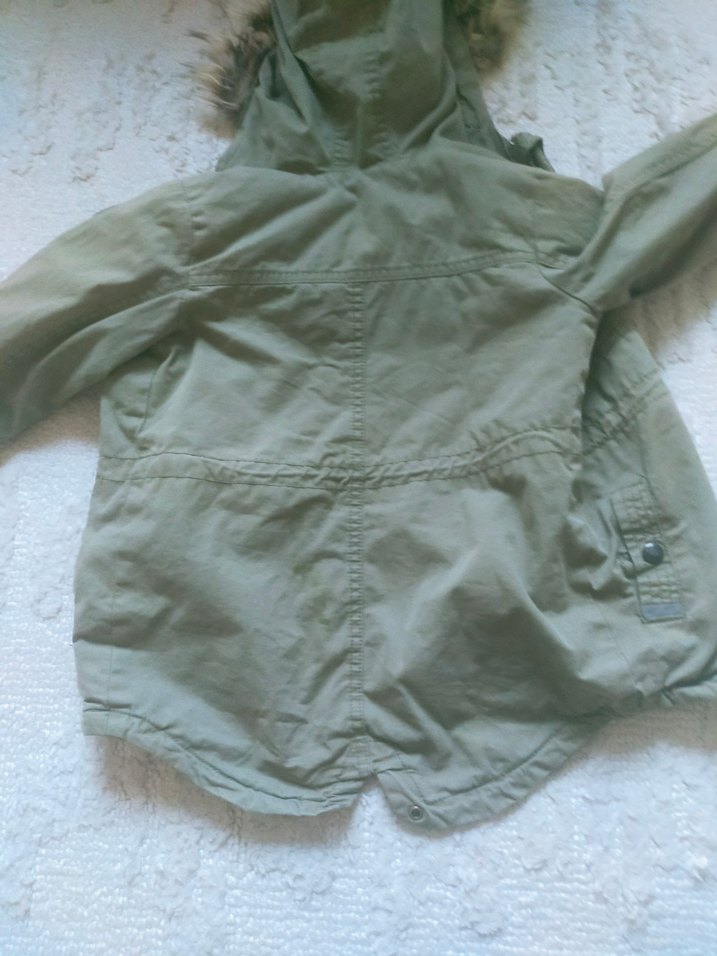 Erkek Çocuk Gri Kamuflaj Desenli Kürklü Mont - Görsel 3