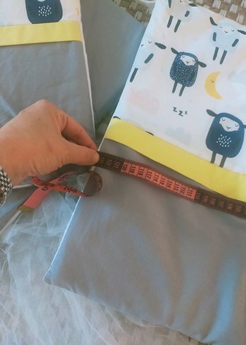 Pamuklu Gri Baskılı Bebek Uyku Seti - Görsel 2