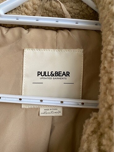 xs Beden camel Renk Pull and bear peluş ceket