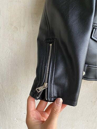 Bershka Bershka deri biker ceket