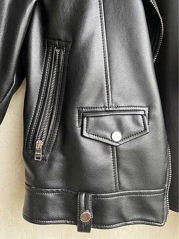 xs Beden Bershka deri biker ceket