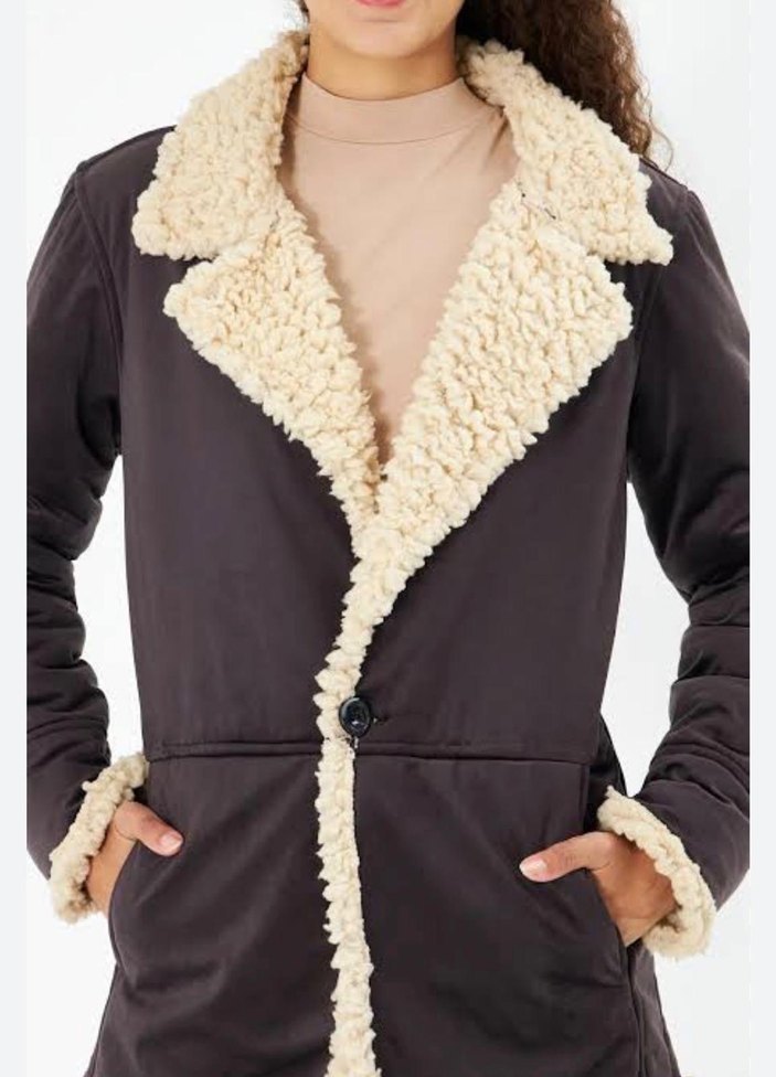 Serseri marka kürklü mont M beden - Görsel 5