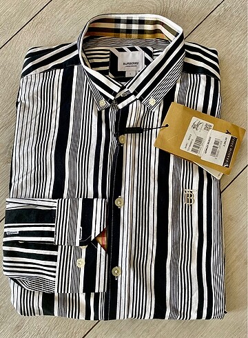 Burberry erkek gomlek L beden