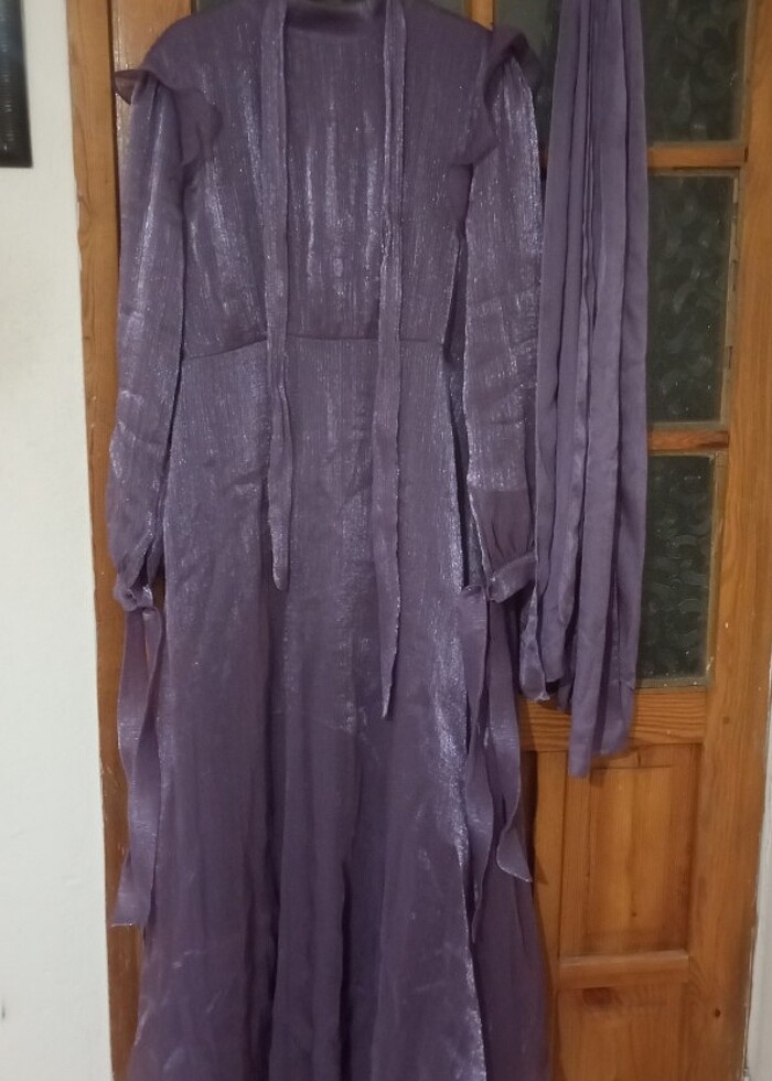 Birgül Bektaş tesettür abiye elbise - Görsel 3