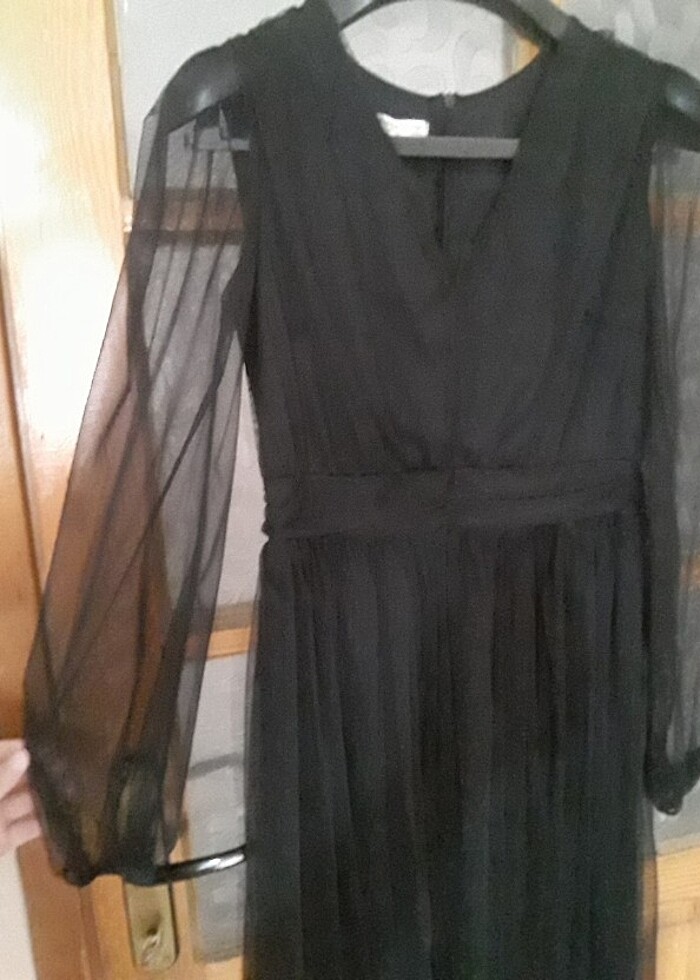 Siyah abiye elbise - Görsel 5