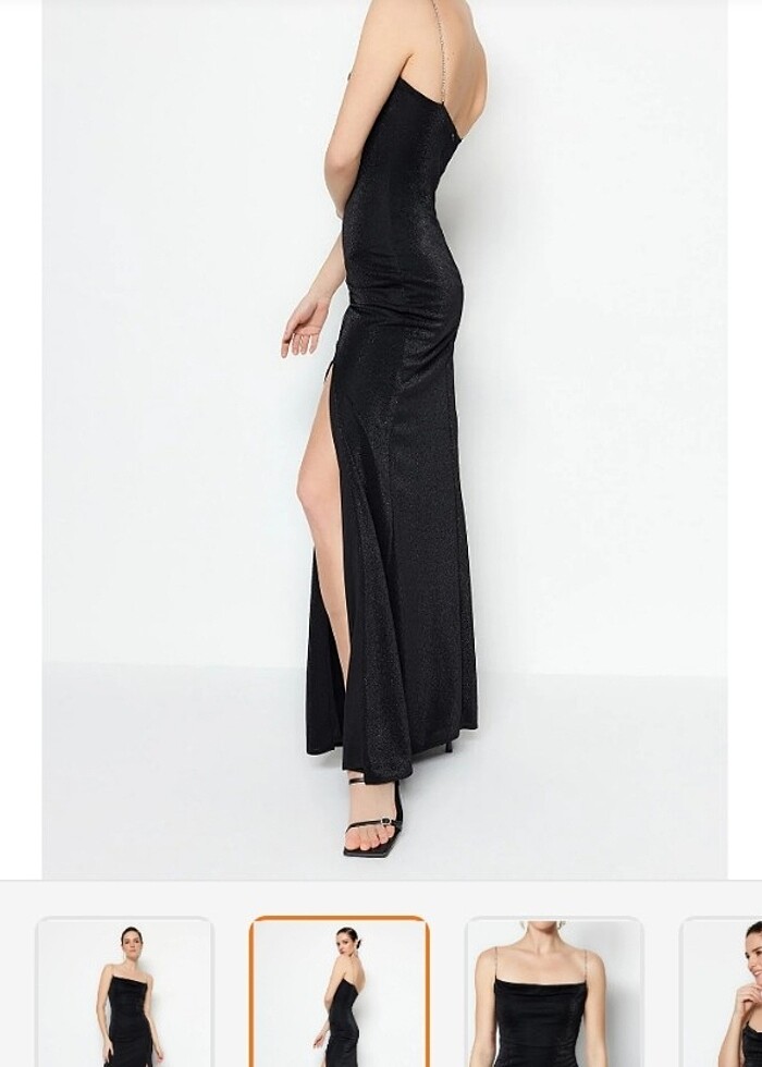 Siyah abiye elbise - Görsel 2