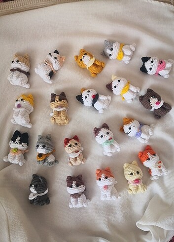 Amigurumi kedi anahtarlık 