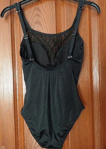 Dantelli Siyah Gotik Kadın Mayo - Görsel 5