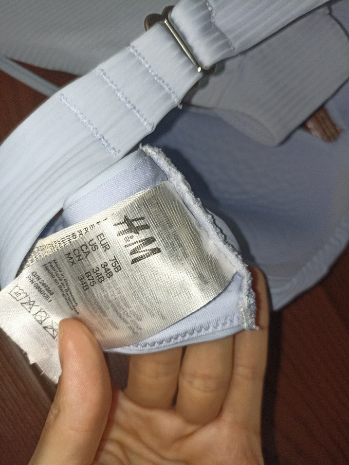 Açık mavi Piliseli Bikini - Görsel 4