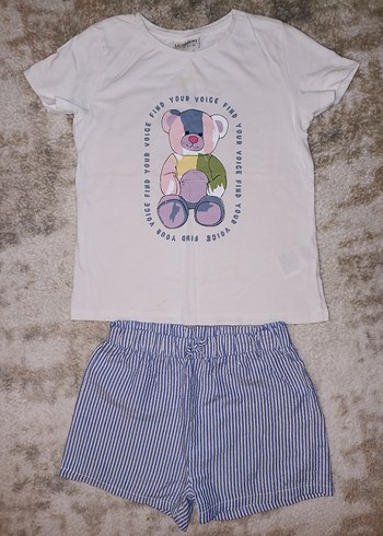 LC Waikiki Kız Çocuk Beyaz Baskılı T-shirt