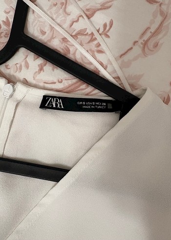 Zara Bohem Beyaz V Yakalı Mini Tulum - Görsel 4