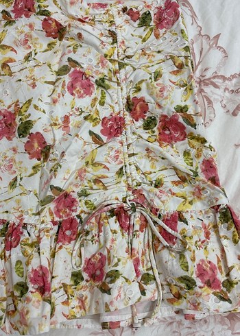 Çiçek Desenli Volanlı   Etek - Görsel 2