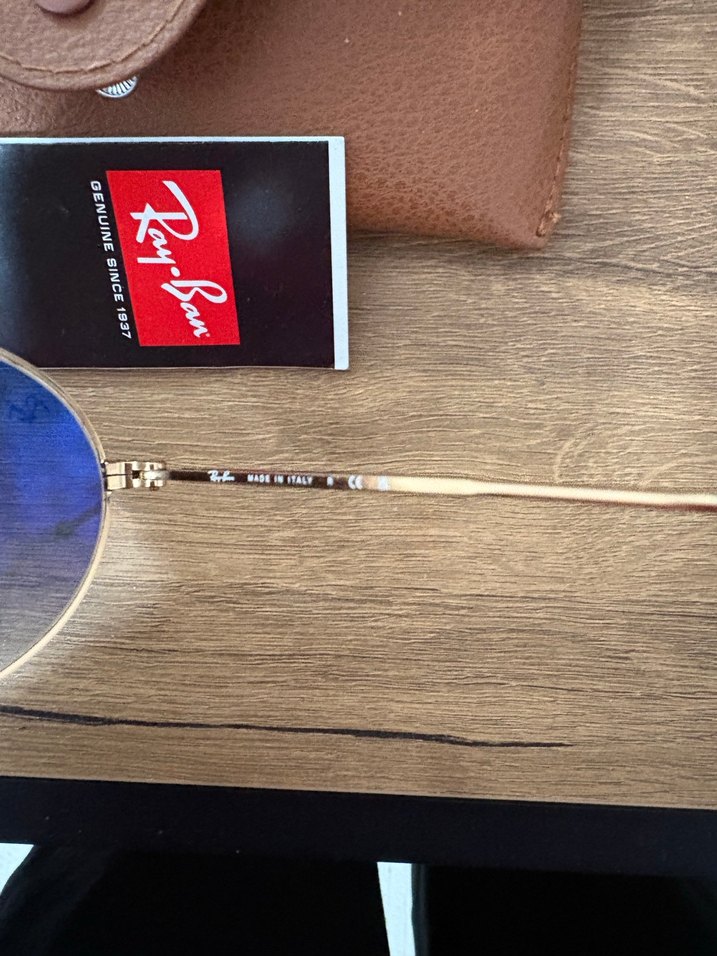 Ray-Ban Vintage Mavi Gözlük Parlak Camlı - Görsel 2