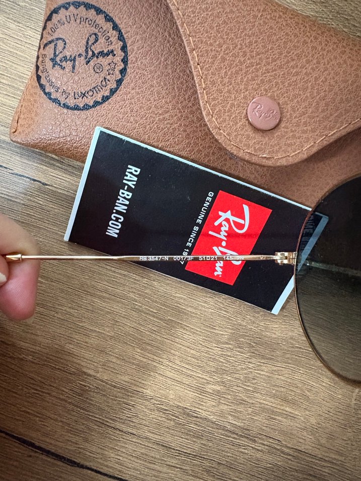 Ray-Ban Vintage Mavi Gözlük Parlak Camlı - Görsel 3