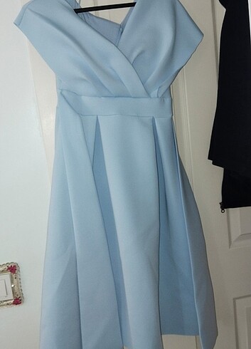 Deniz mavisi elbise 36 beden - Görsel 3