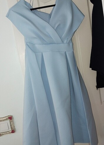 Deniz mavisi elbise 36 beden - Görsel 4